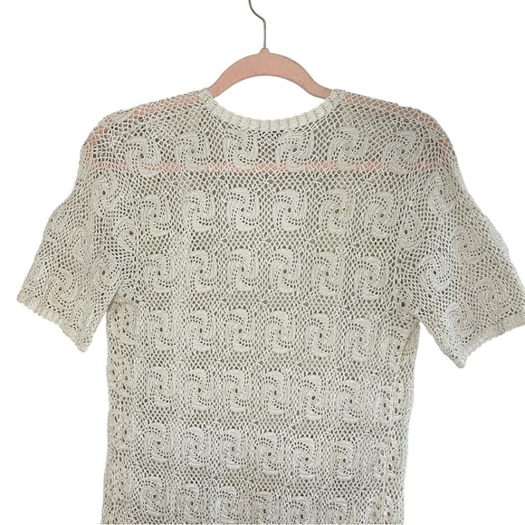 UNBRANDED Hand Knitted Crochet Short-Sleeve Cardigan - Picture 6 of 8